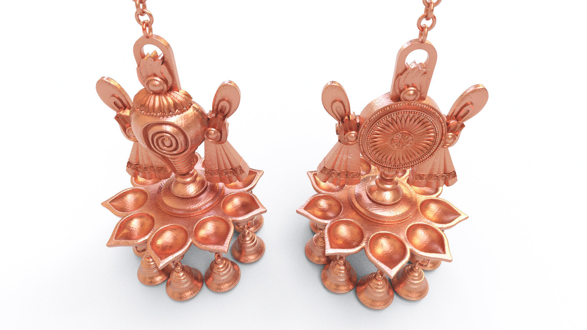 oil lamp shanku chakra balaji  maya 2013 3D model_4