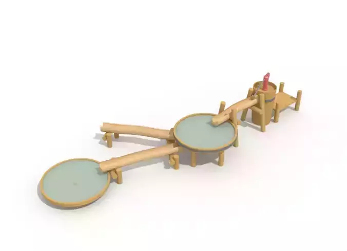Wooden children outdoor water play equipment 