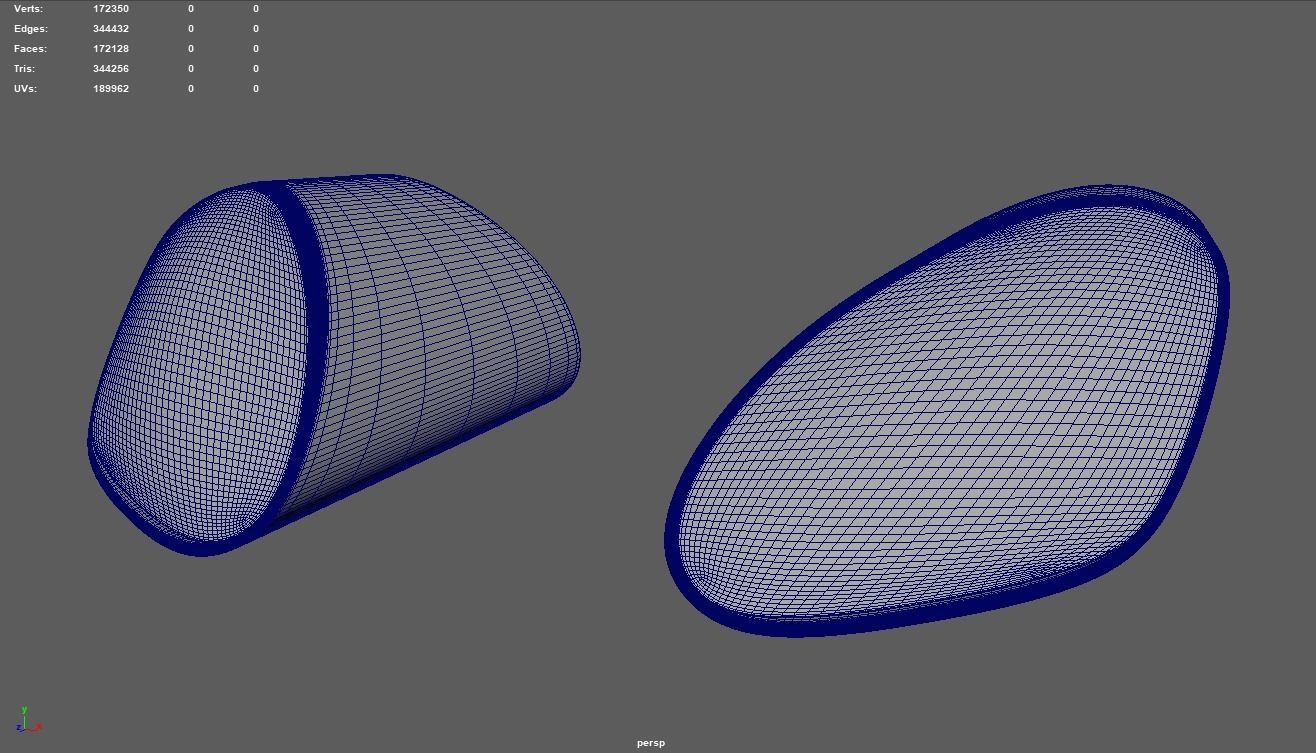 Porsche Headlights Low-poly 3D model_8