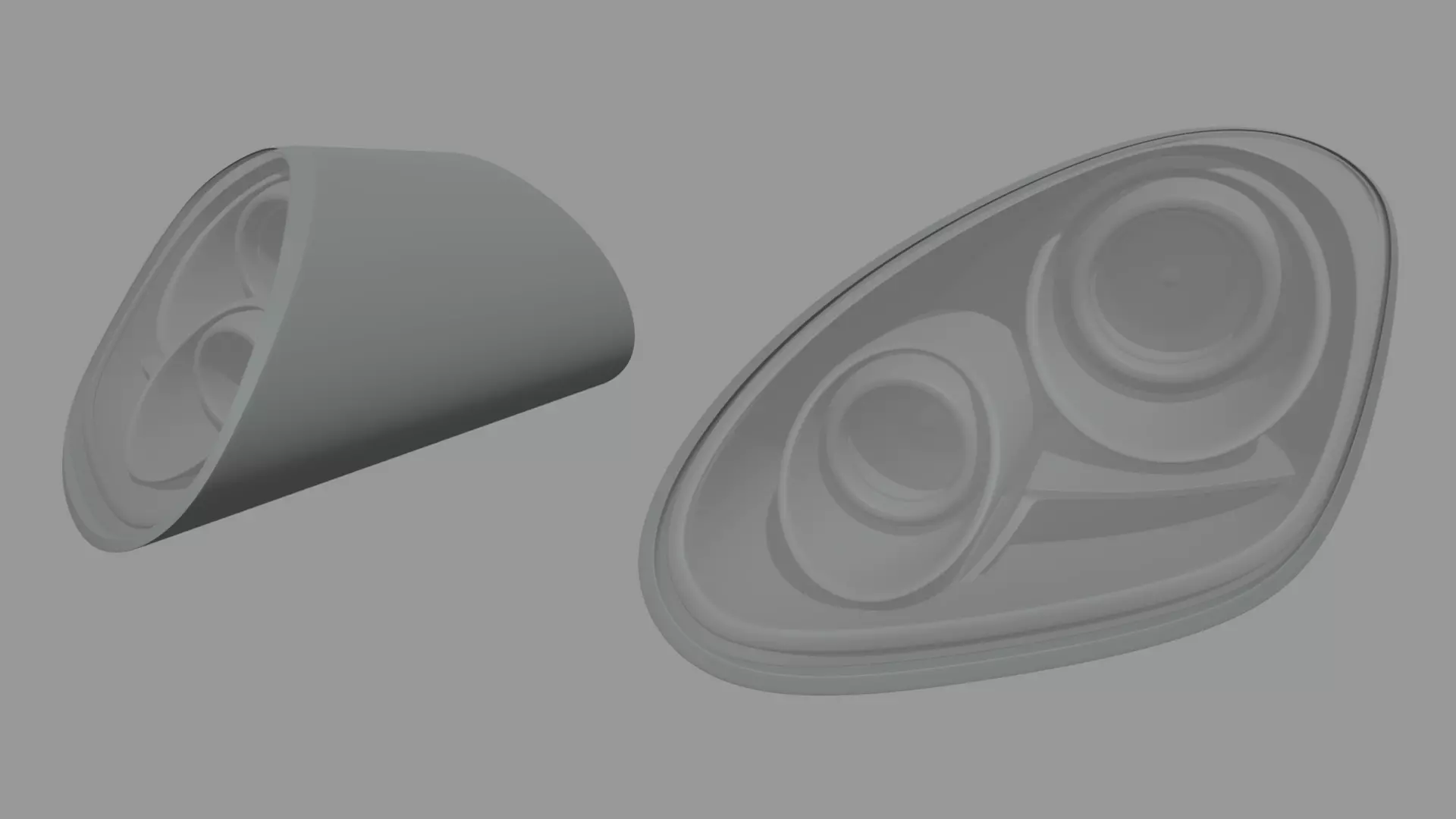 Porsche Headlights Low-poly 3D model_0