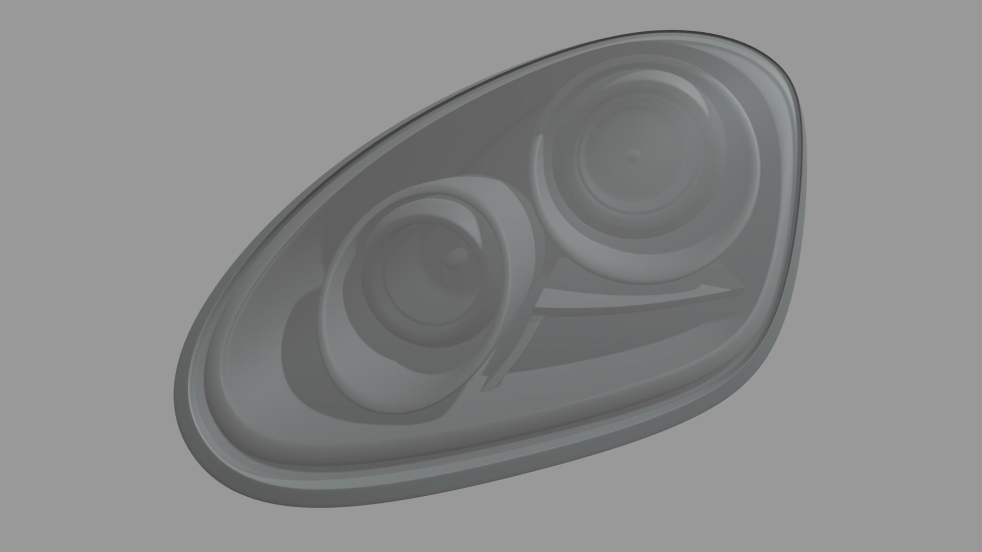 Porsche Headlights Low-poly 3D model_3