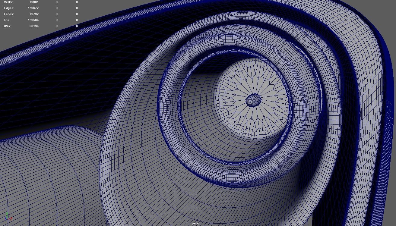 Porsche Headlights Low-poly 3D model_11