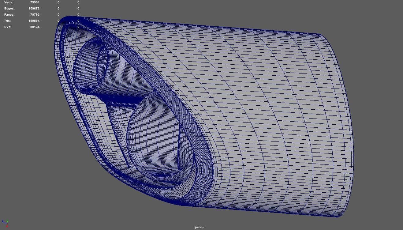 Porsche Headlights Low-poly 3D model_13