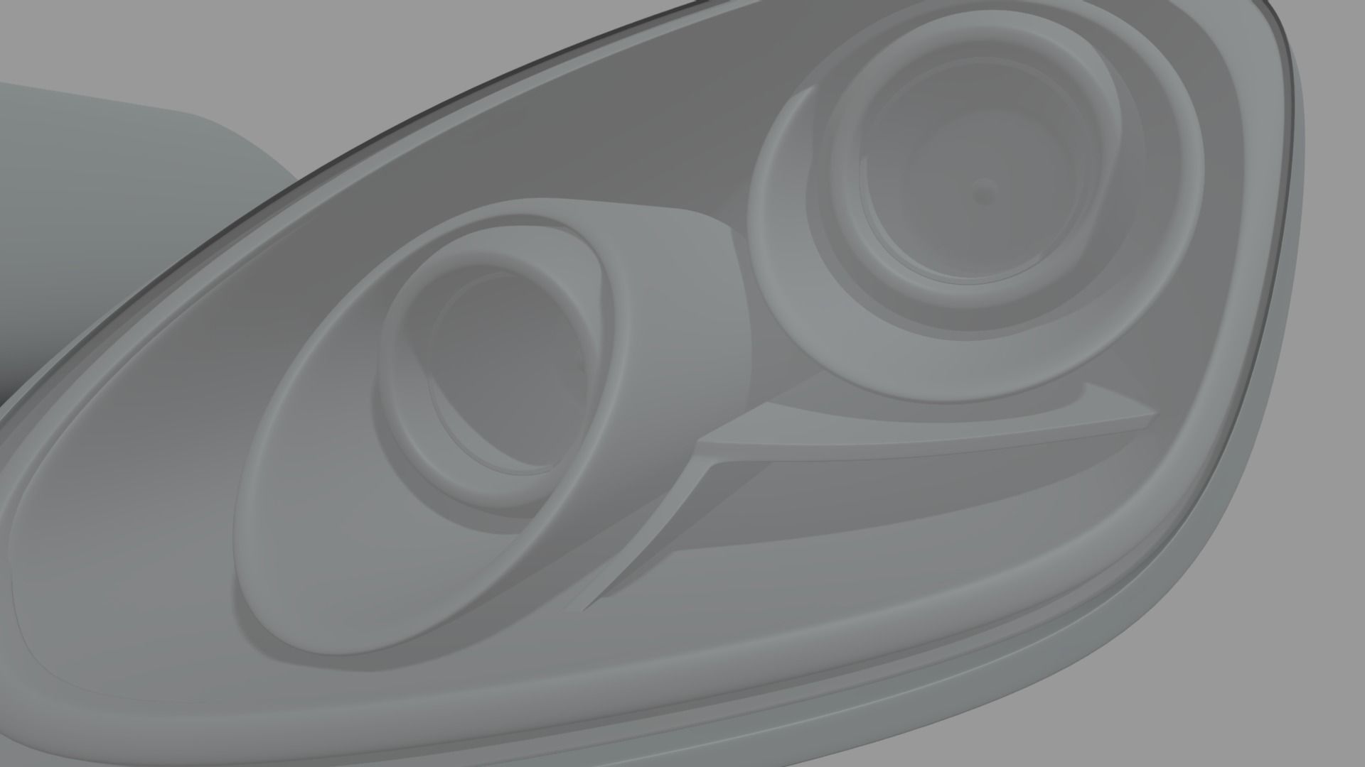 Porsche Headlights Low-poly 3D model_4