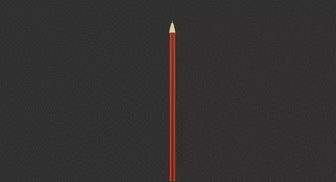 Low poly pencil with textures