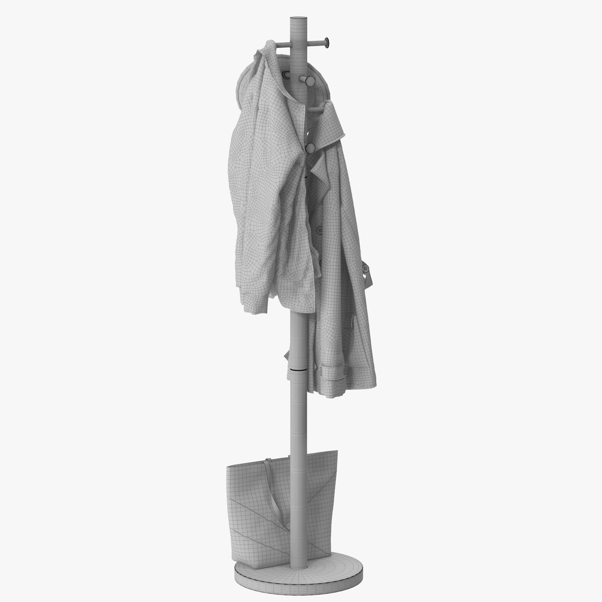 Pillar Coat Rack 3D model CGTrader