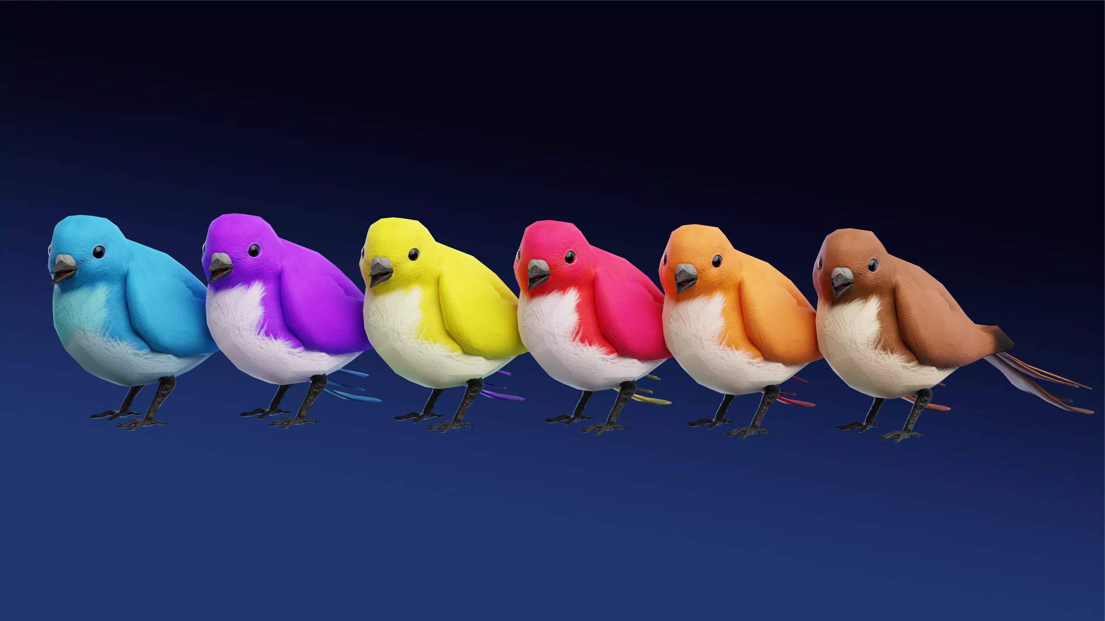 Bubble Bird Low-poly 3D model