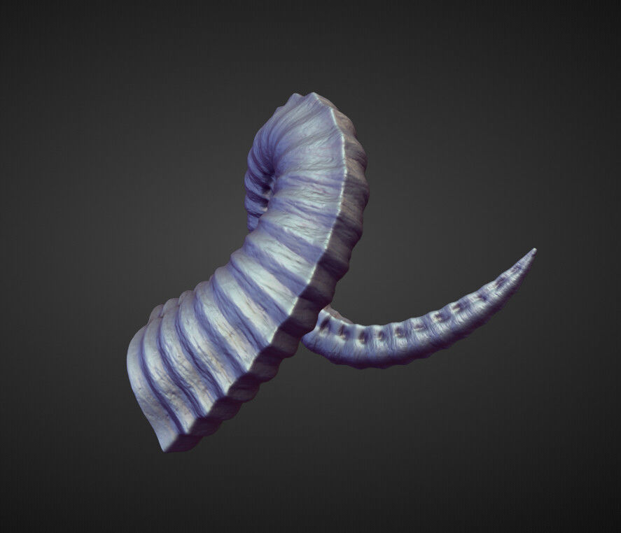 45 HORNS high poly sculpts 3D model_21
