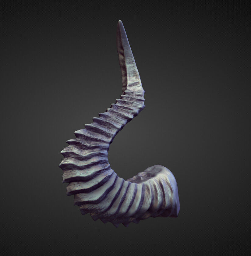 45 HORNS high poly sculpts 3D model_8