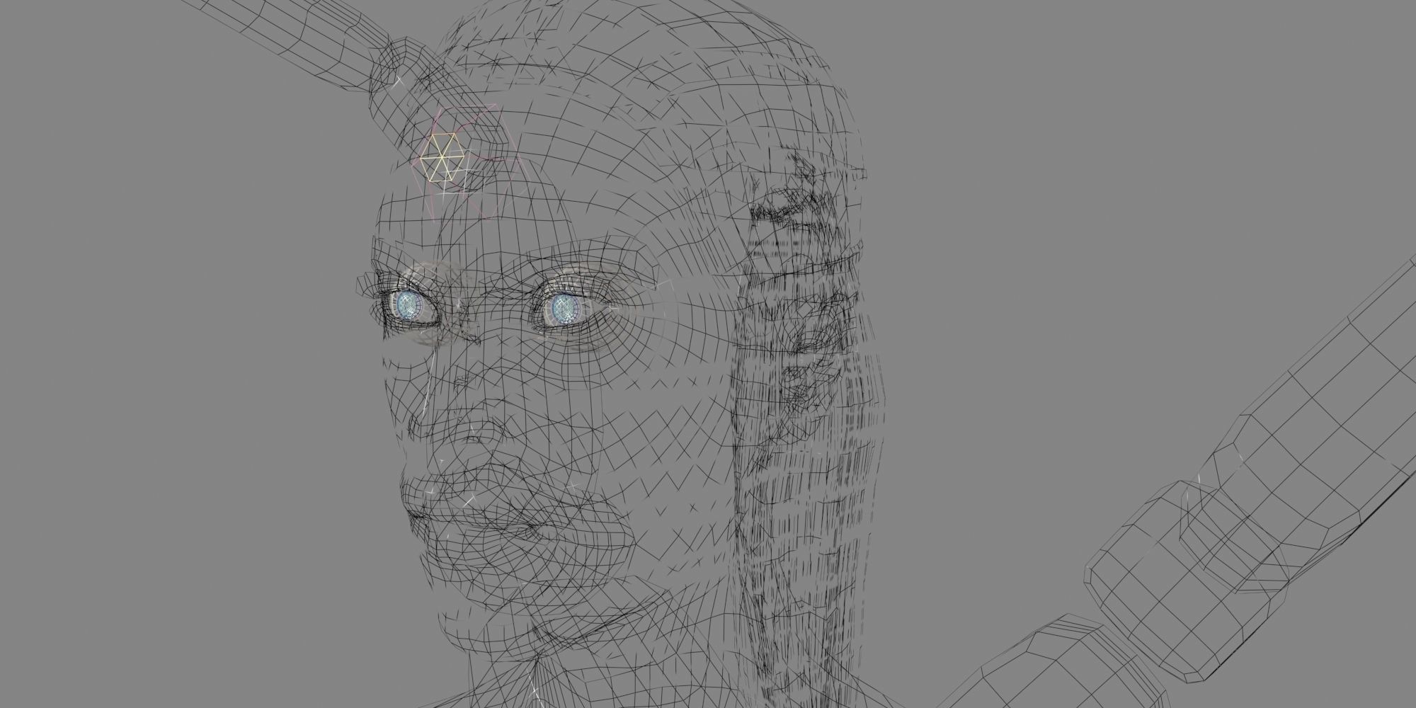 Arakne creature with long arms and legs Low-poly 3D model_12