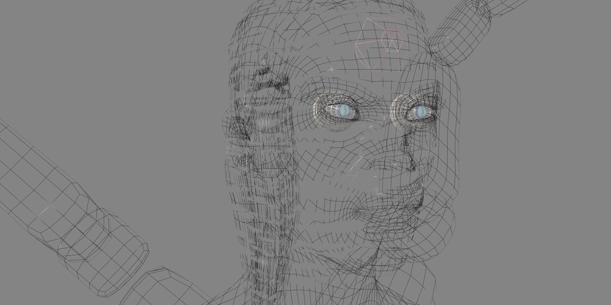 Arakne creature with long arms and legs Low-poly 3D model_11