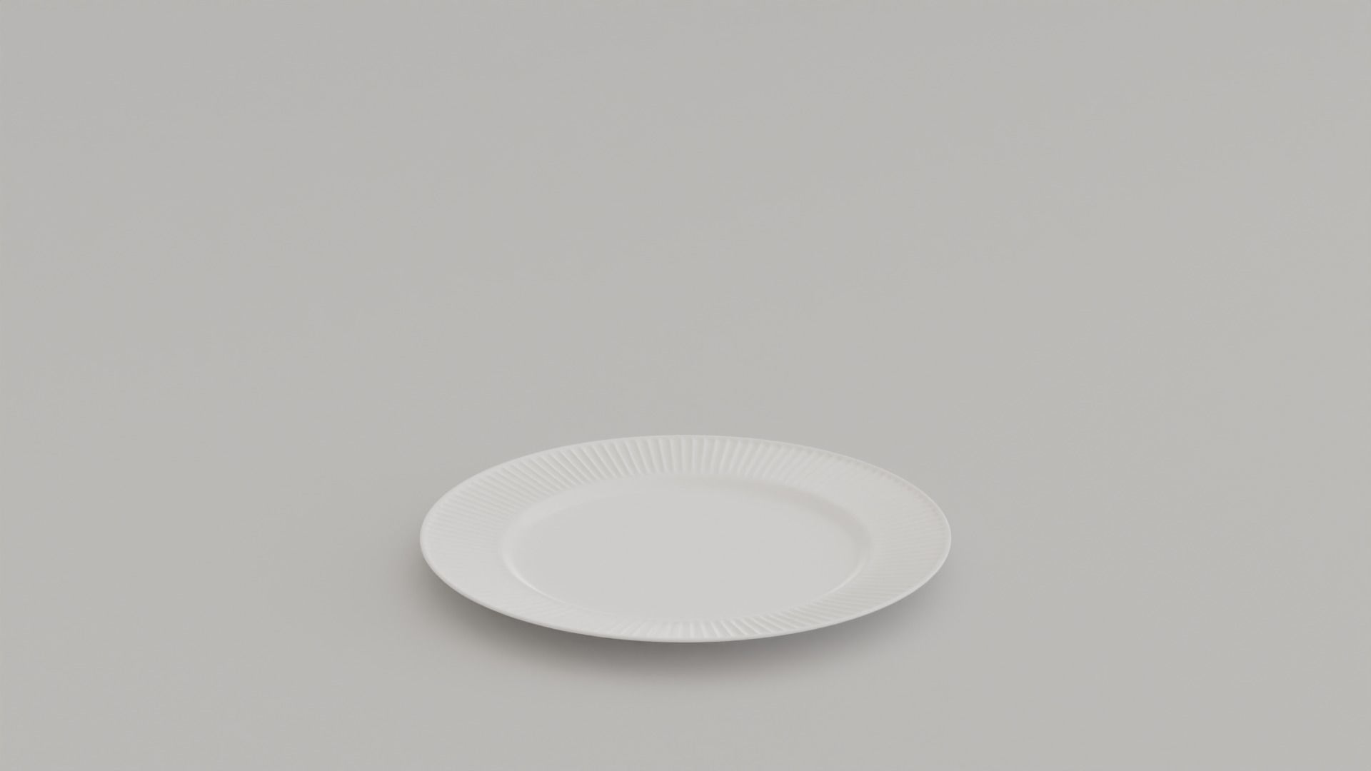 Ridges Lunch Plate Low-poly 3D model_1