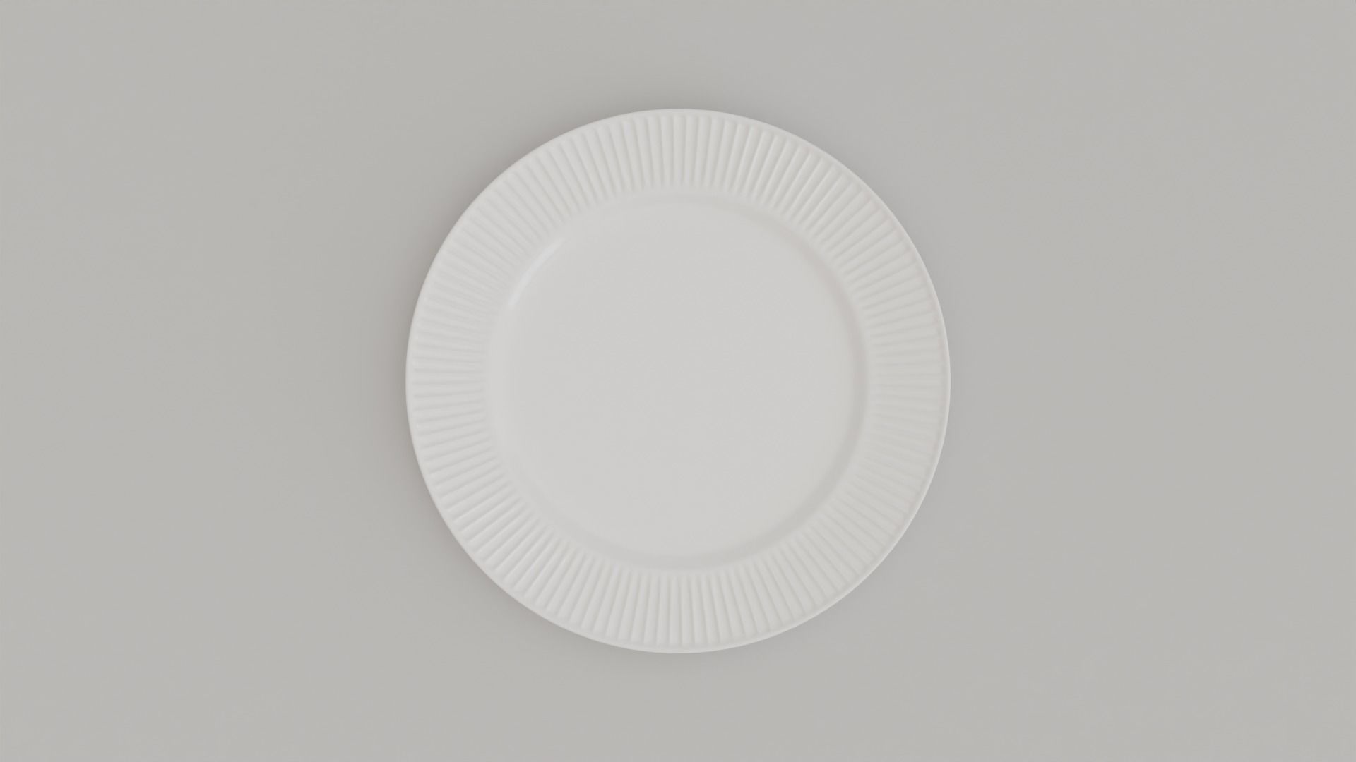 Ridges Lunch Plate Low-poly 3D model_2