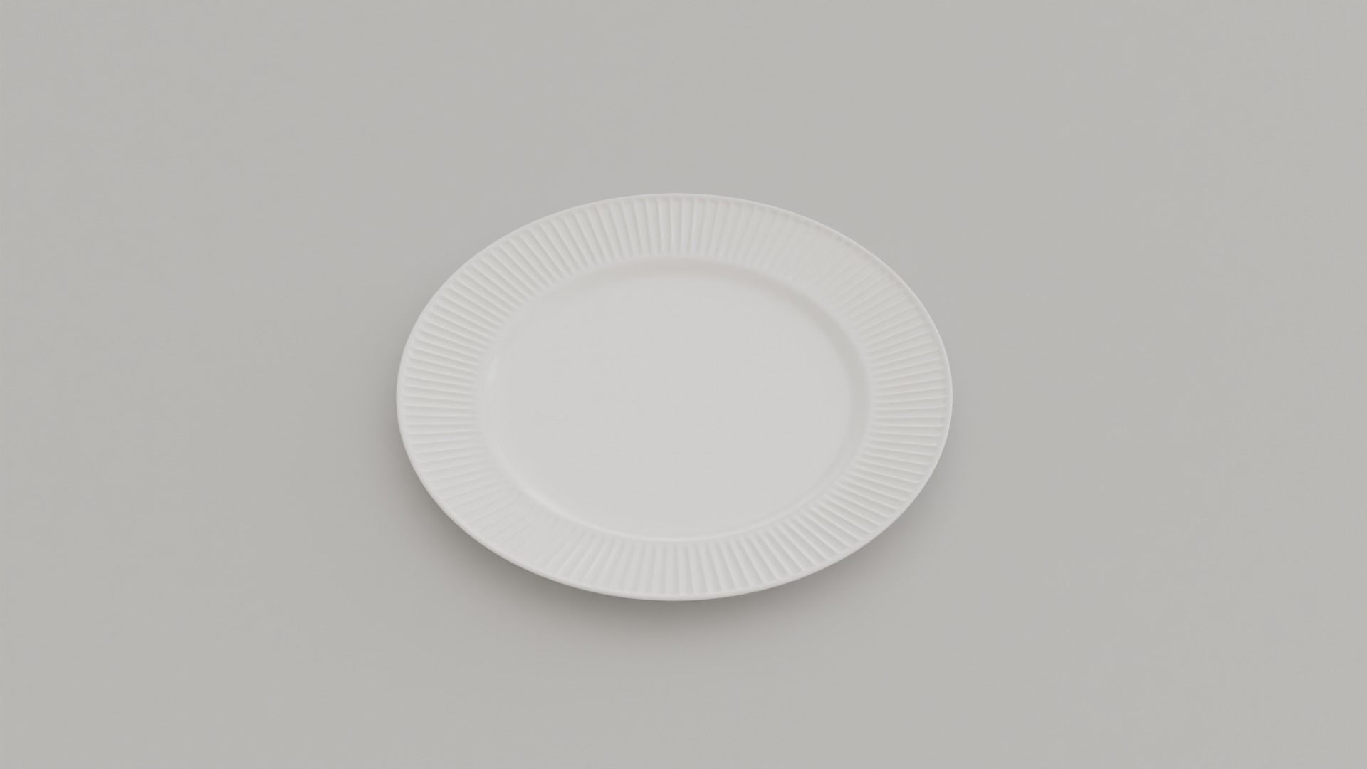 Ridges Lunch Plate Low-poly 3D model_5