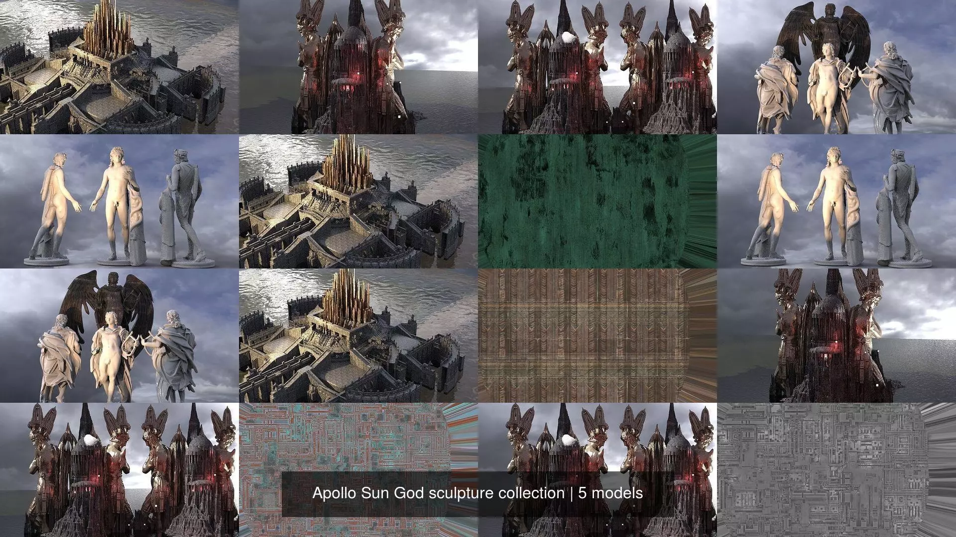 Apollo Sun God sculpture collection _1