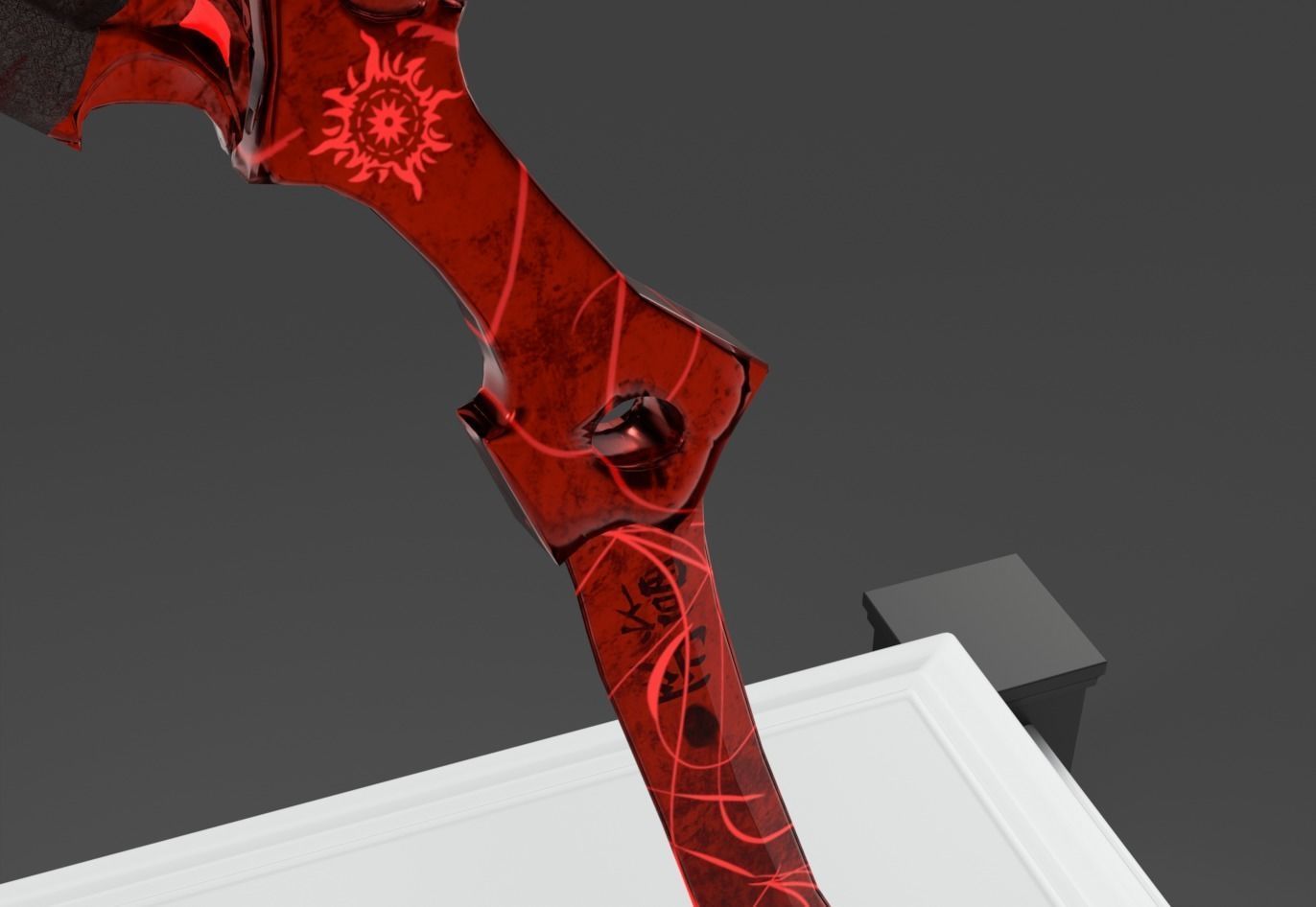 Ryuko Matois scissor blade 3D model_2