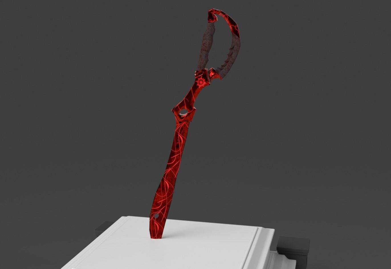Ryuko Matois scissor blade 3D model_4