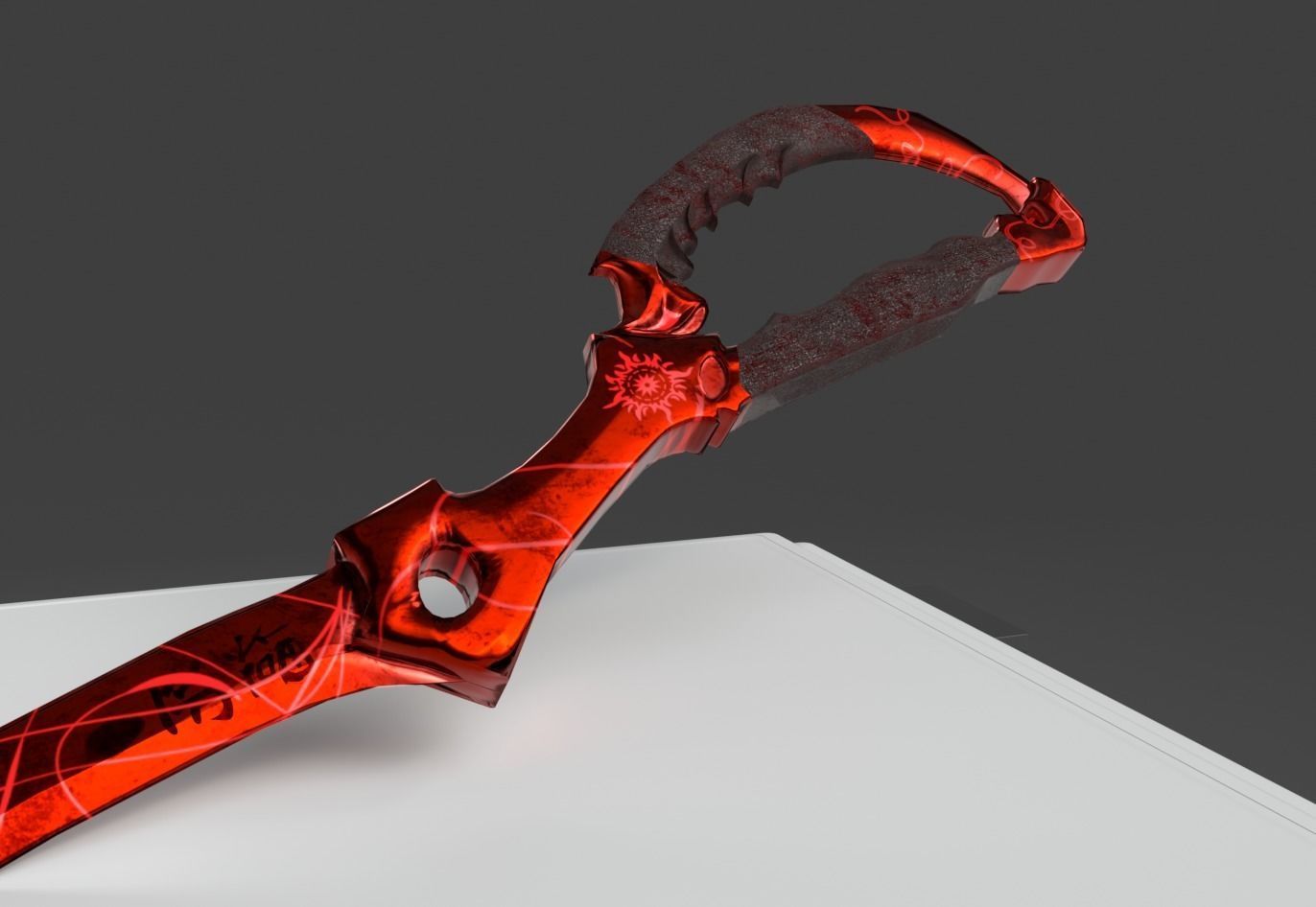 Ryuko Matois scissor blade 3D model_3