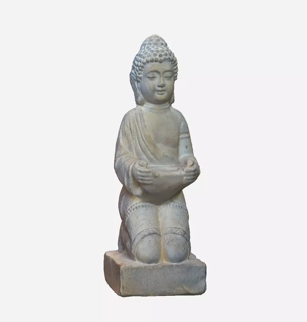 Buddha stone statue 3D model_0
