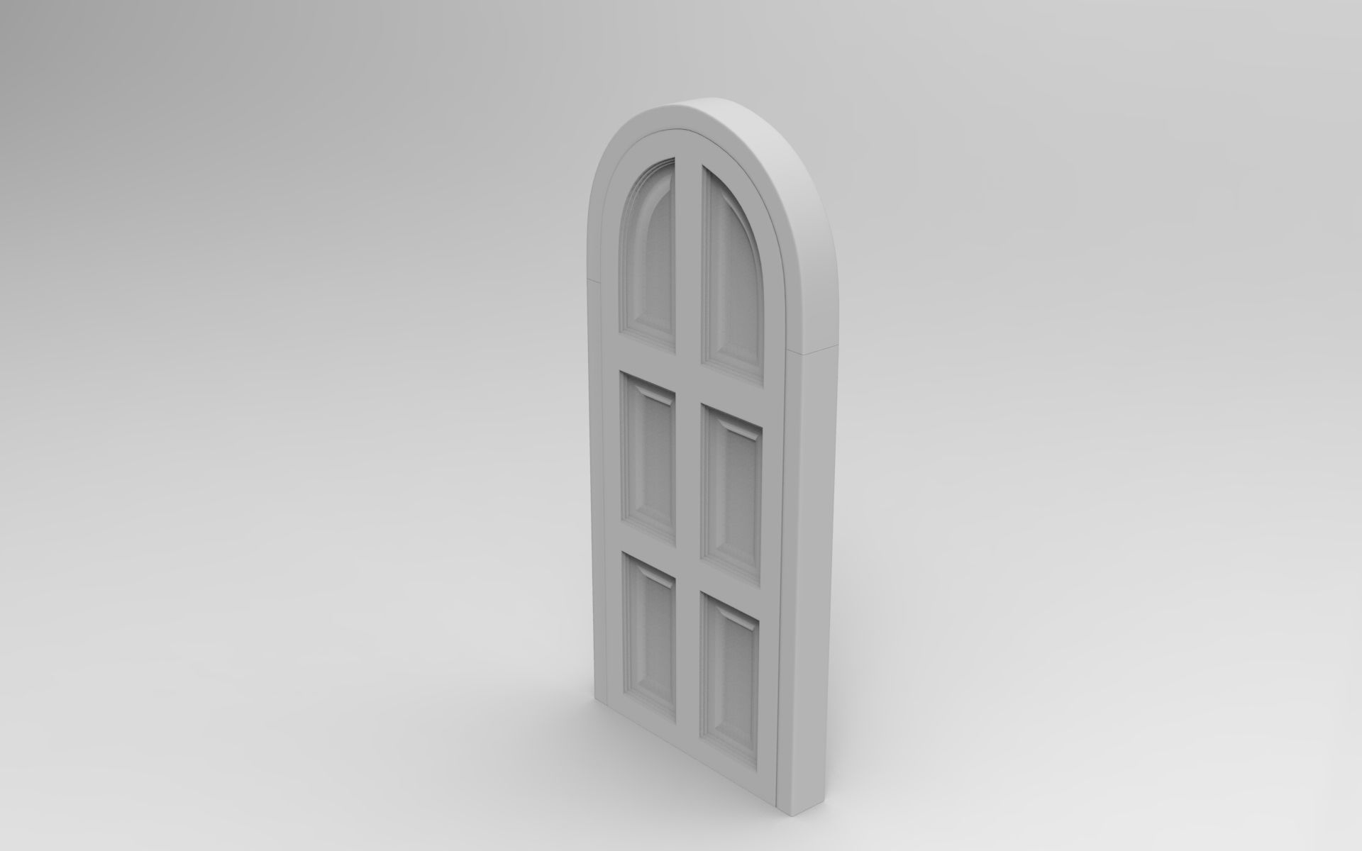 Elite Exterior Door Low-poly 3D model_7