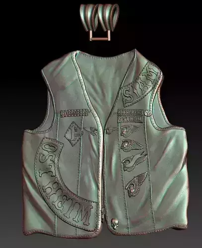 biker jacket pendant