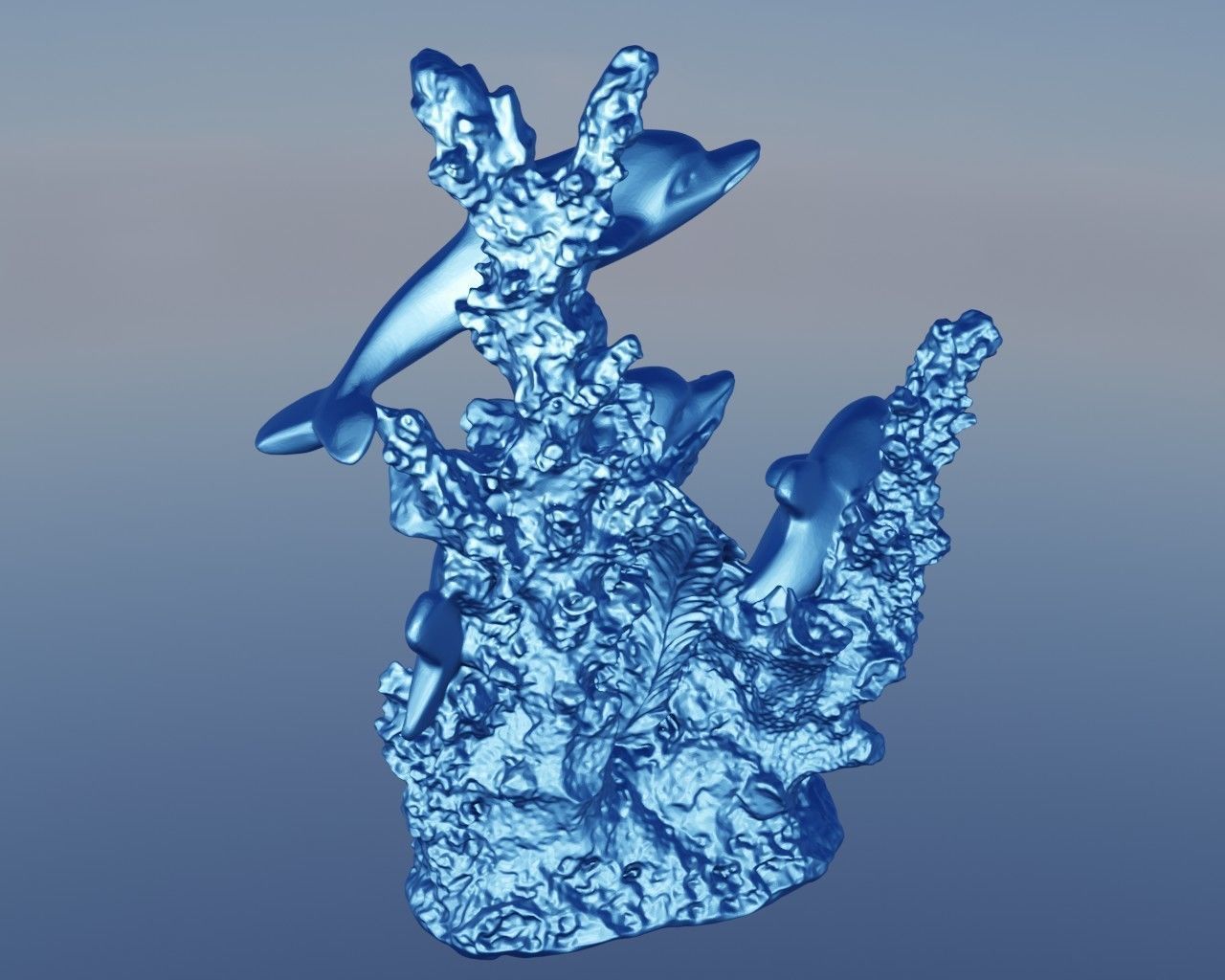 Dauphin Coraux 3D print model_2