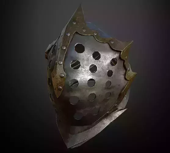 HELMET15 Game Ready metal helmet with holes