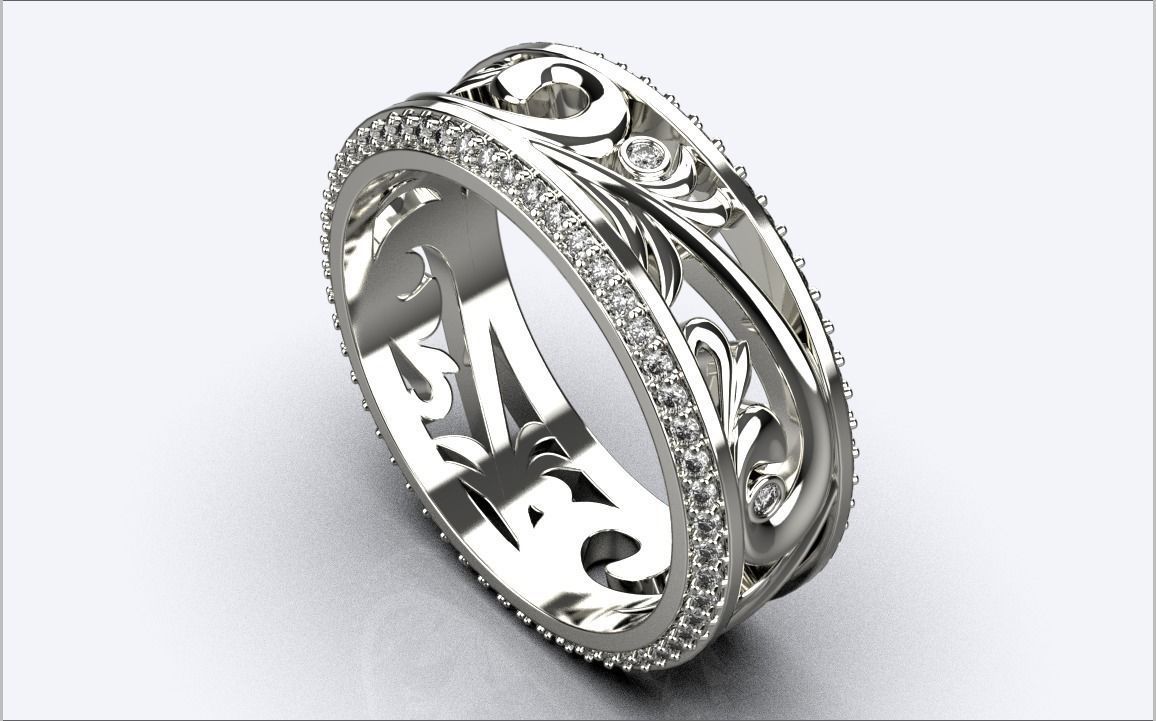 ring with patterns 3D print model_23