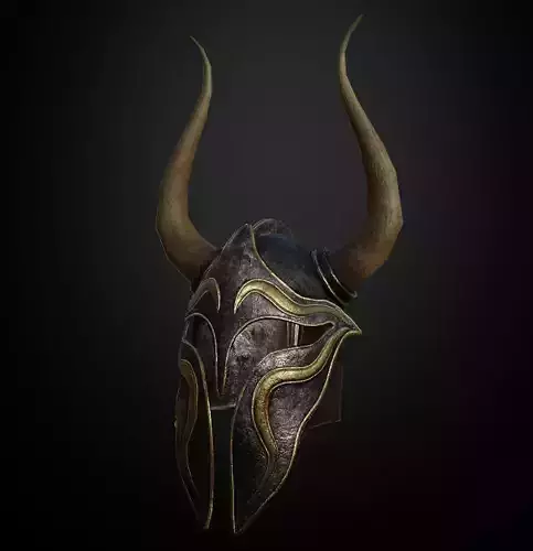 HELMET3 Game Ready helmet with horns