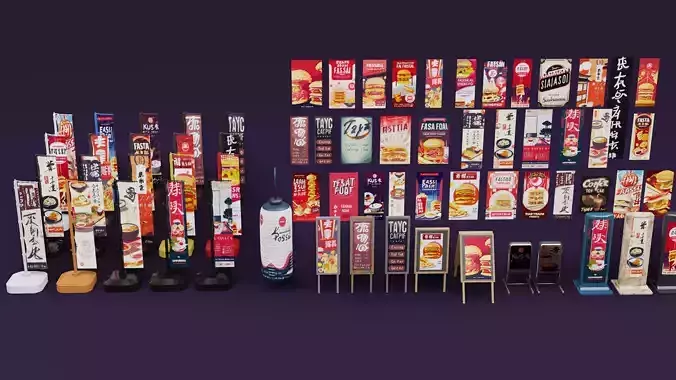 35 Japanese Style Restaurant Signs and Posters