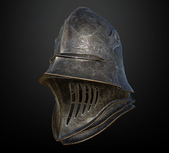 HELMET5 Game Ready medieval helmet Low-poly 3D model
