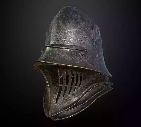 HELMET5 Game Ready medieval helmet
