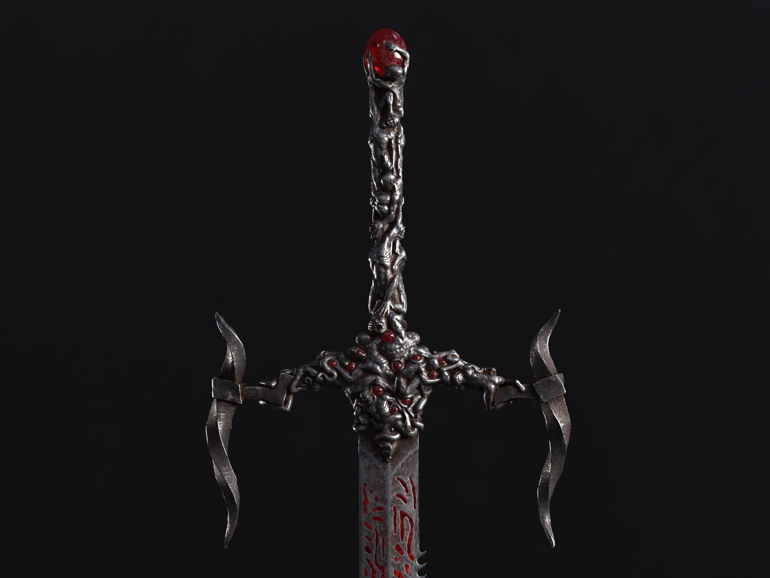 Stormbringer  Chaos Sword Low-poly 3D model_9