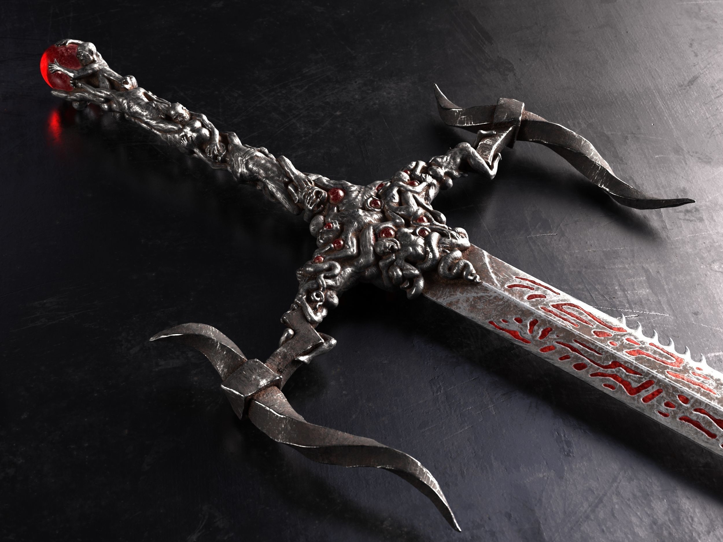 Stormbringer  Chaos Sword Low-poly 3D model_3