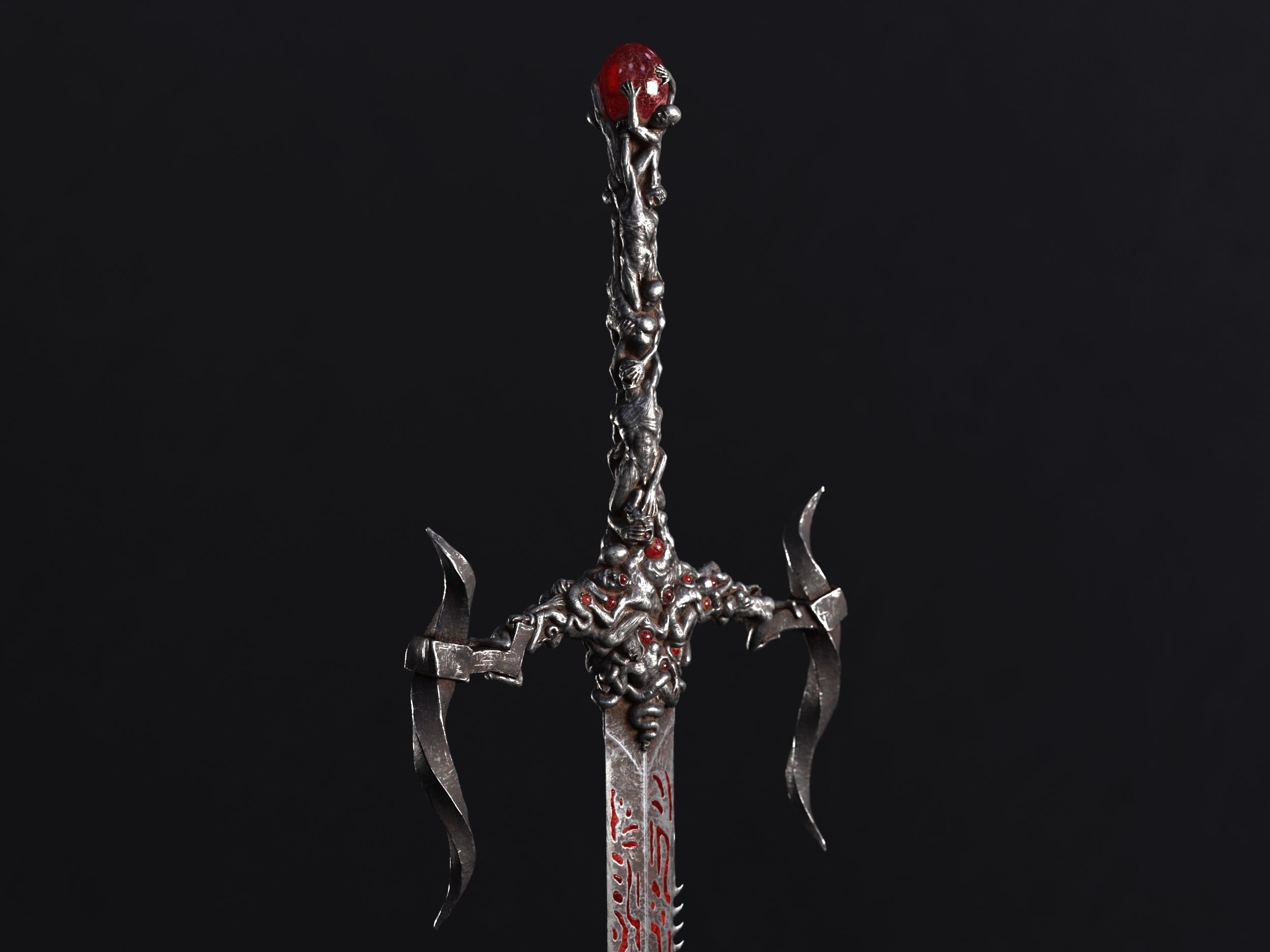 Stormbringer  Chaos Sword Low-poly 3D model_11