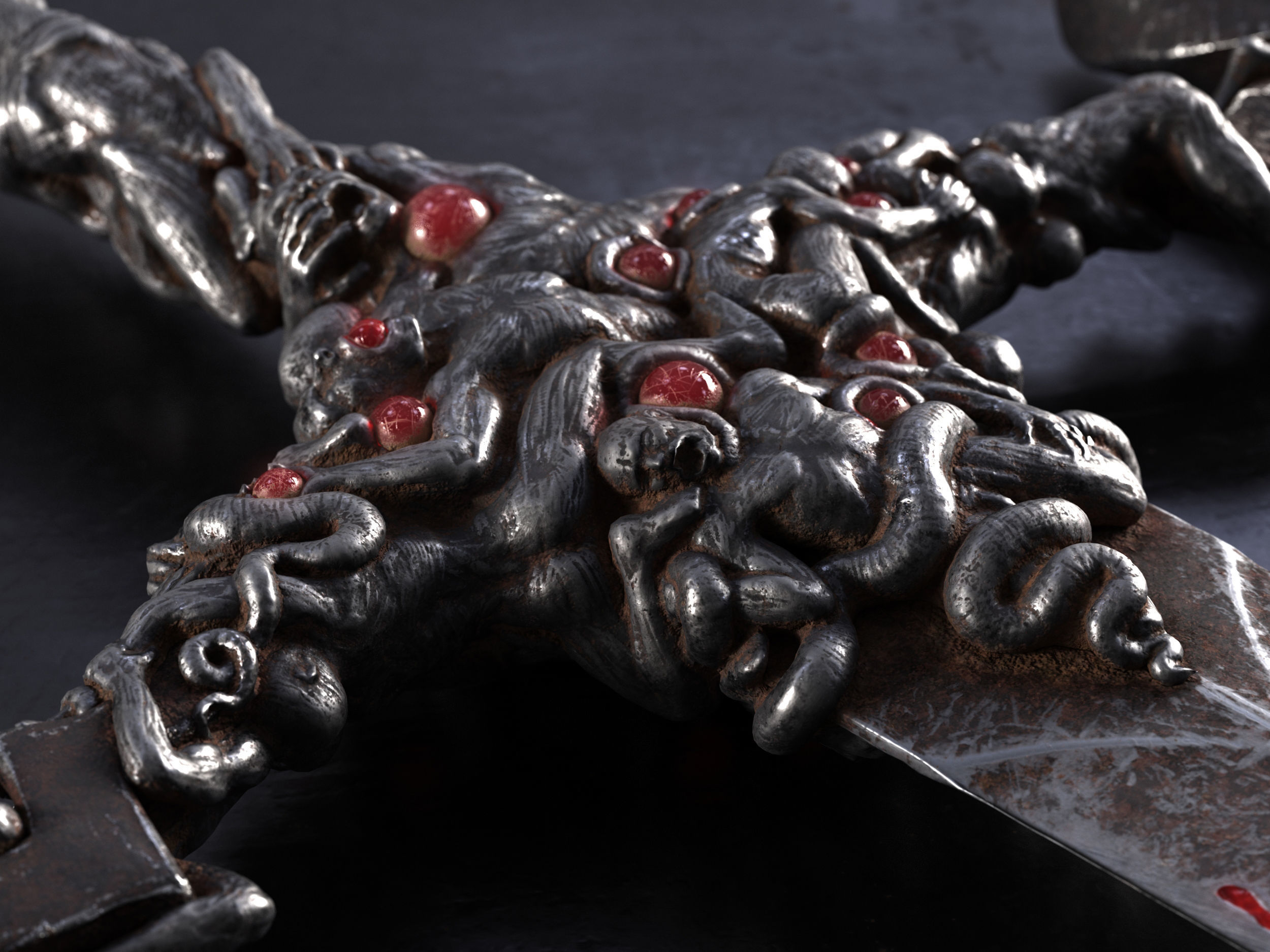 Stormbringer  Chaos Sword Low-poly 3D model_2