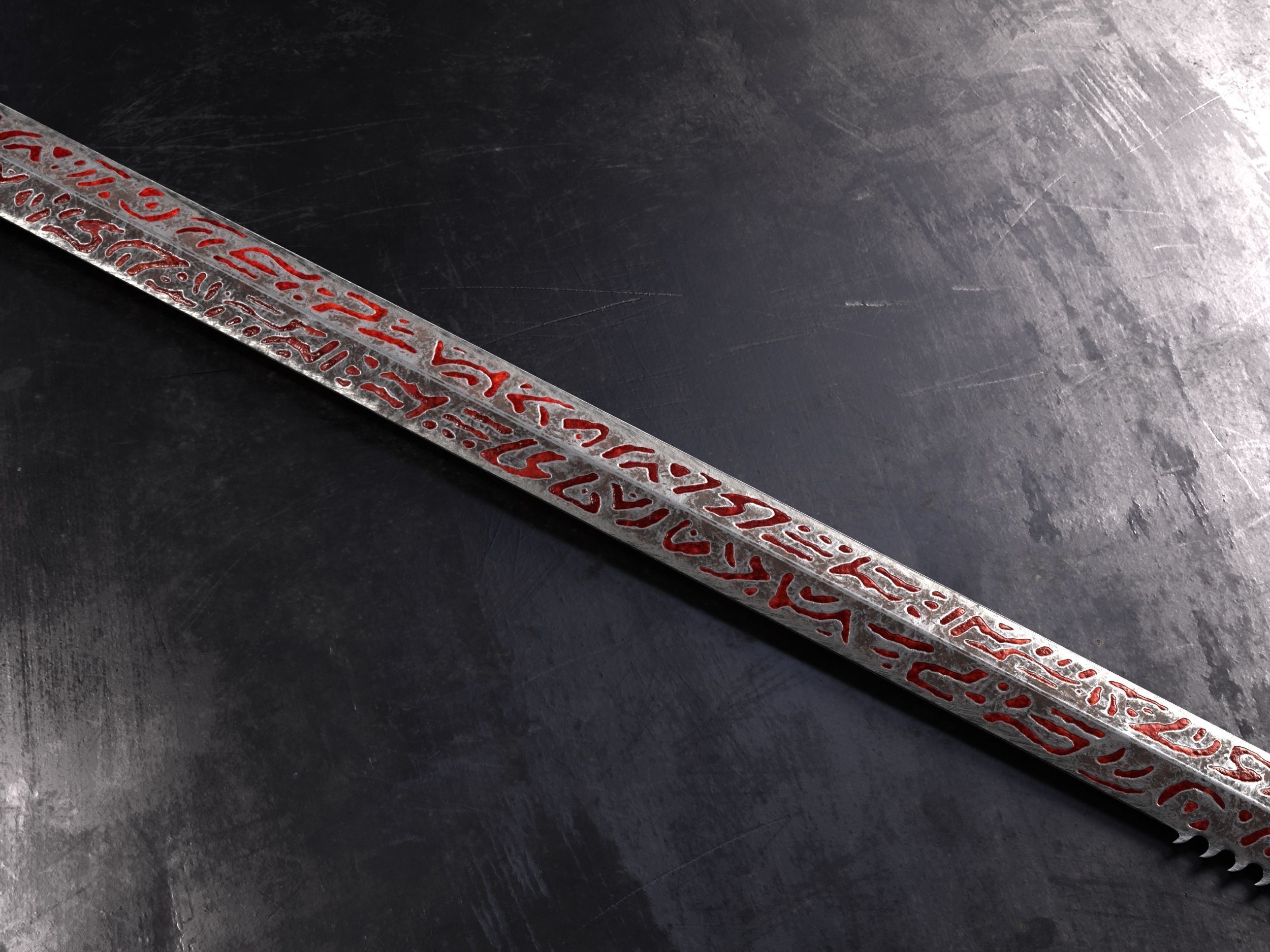 Stormbringer  Chaos Sword Low-poly 3D model_4