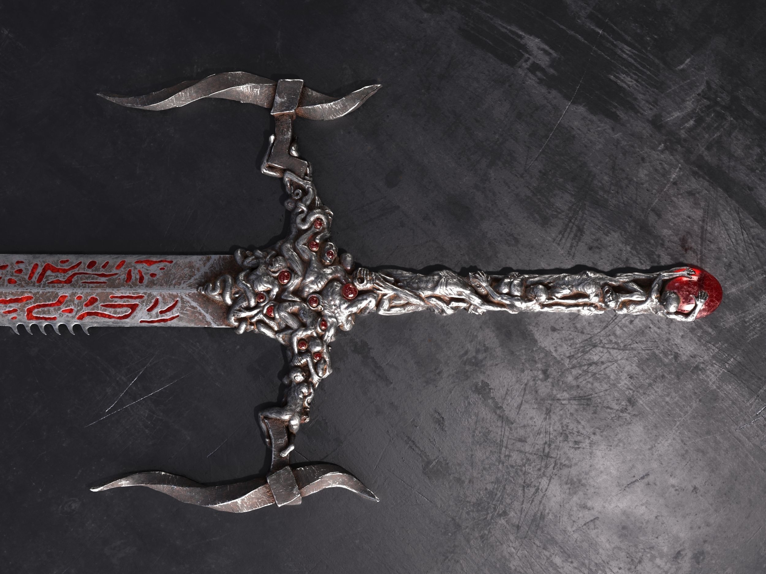 Stormbringer  Chaos Sword Low-poly 3D model_7