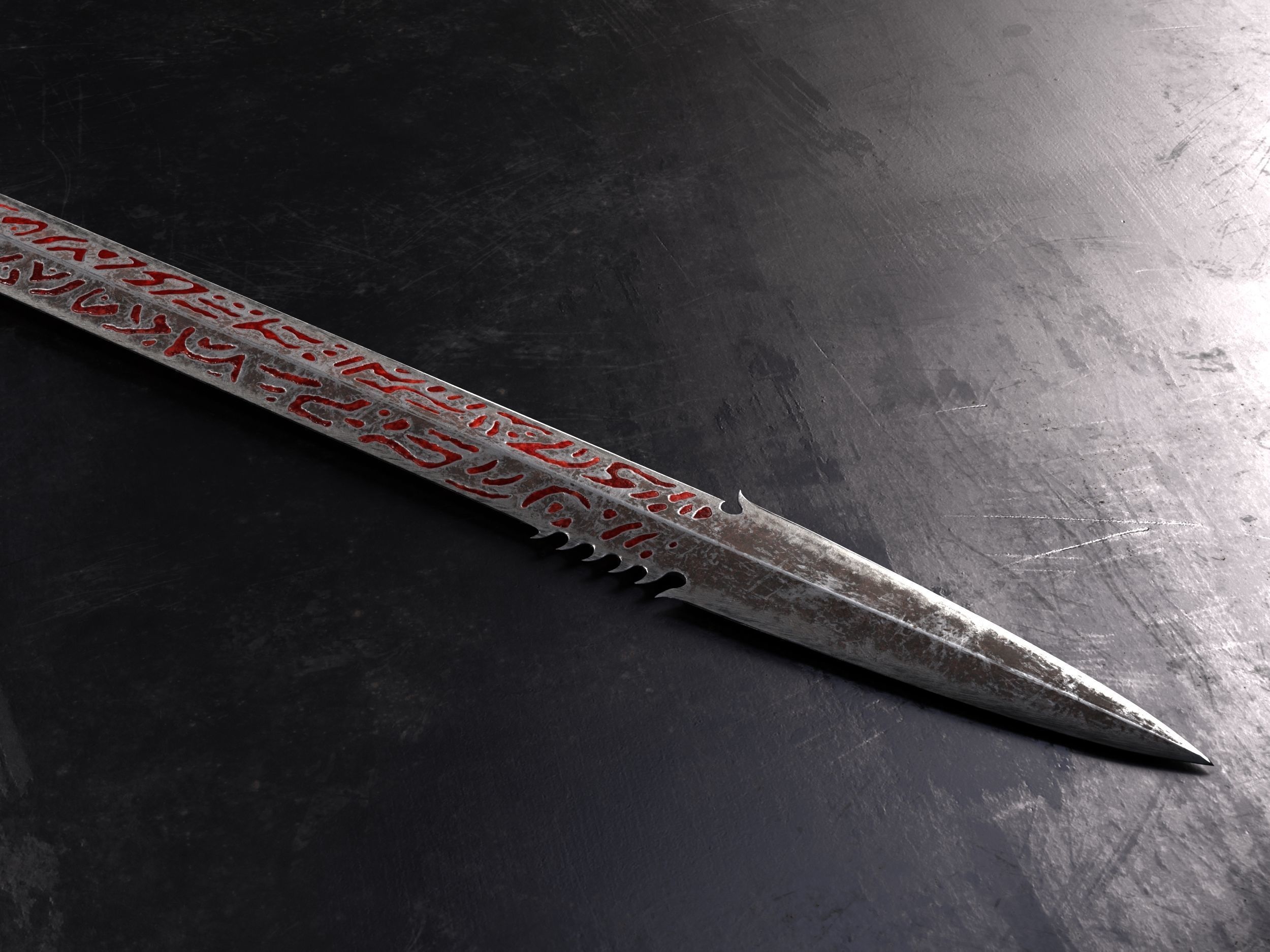 Stormbringer  Chaos Sword Low-poly 3D model_5