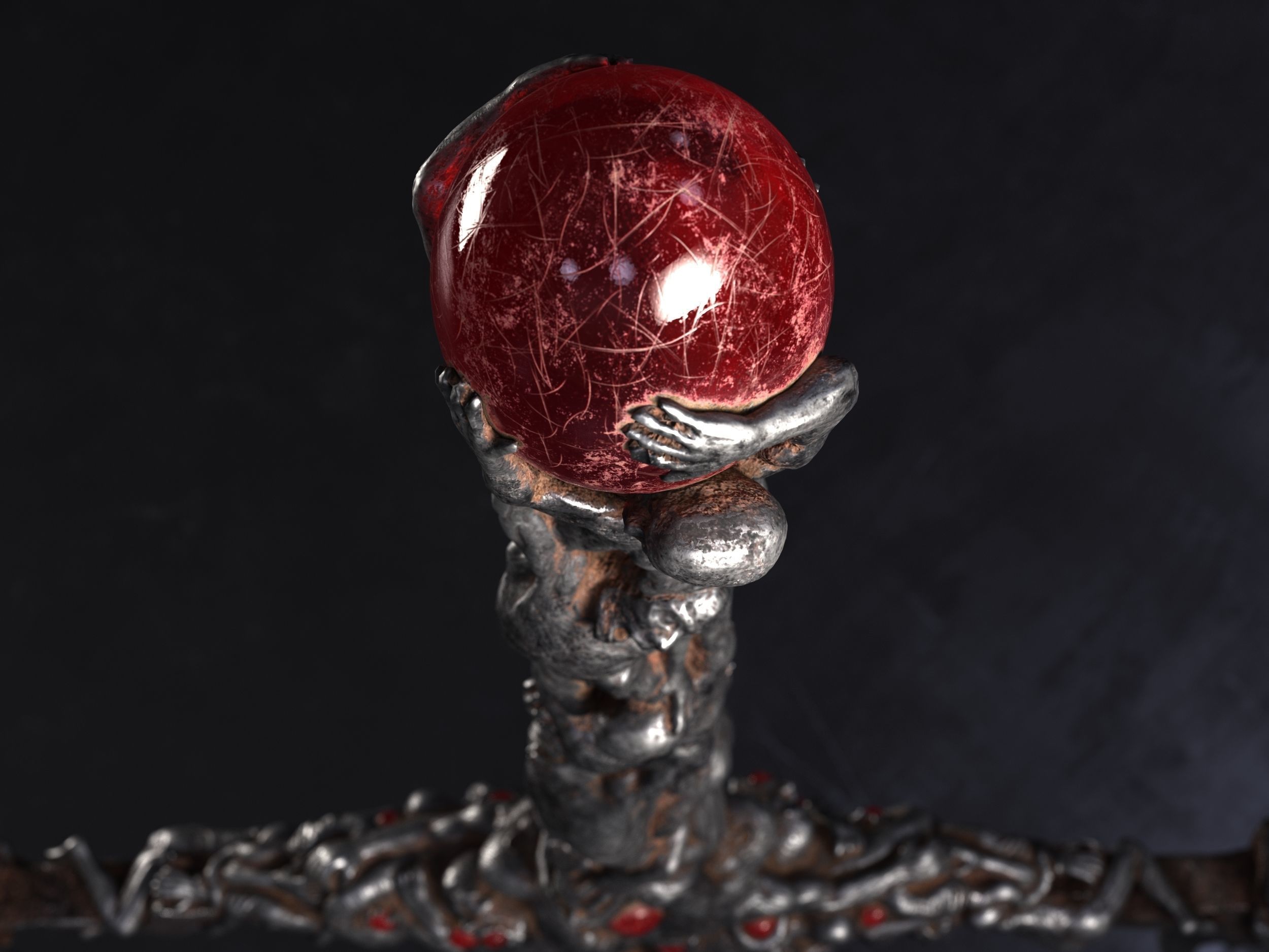 Stormbringer  Chaos Sword Low-poly 3D model_10