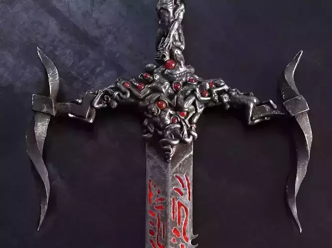 Stormbringer  Chaos Sword Low-poly 3D model