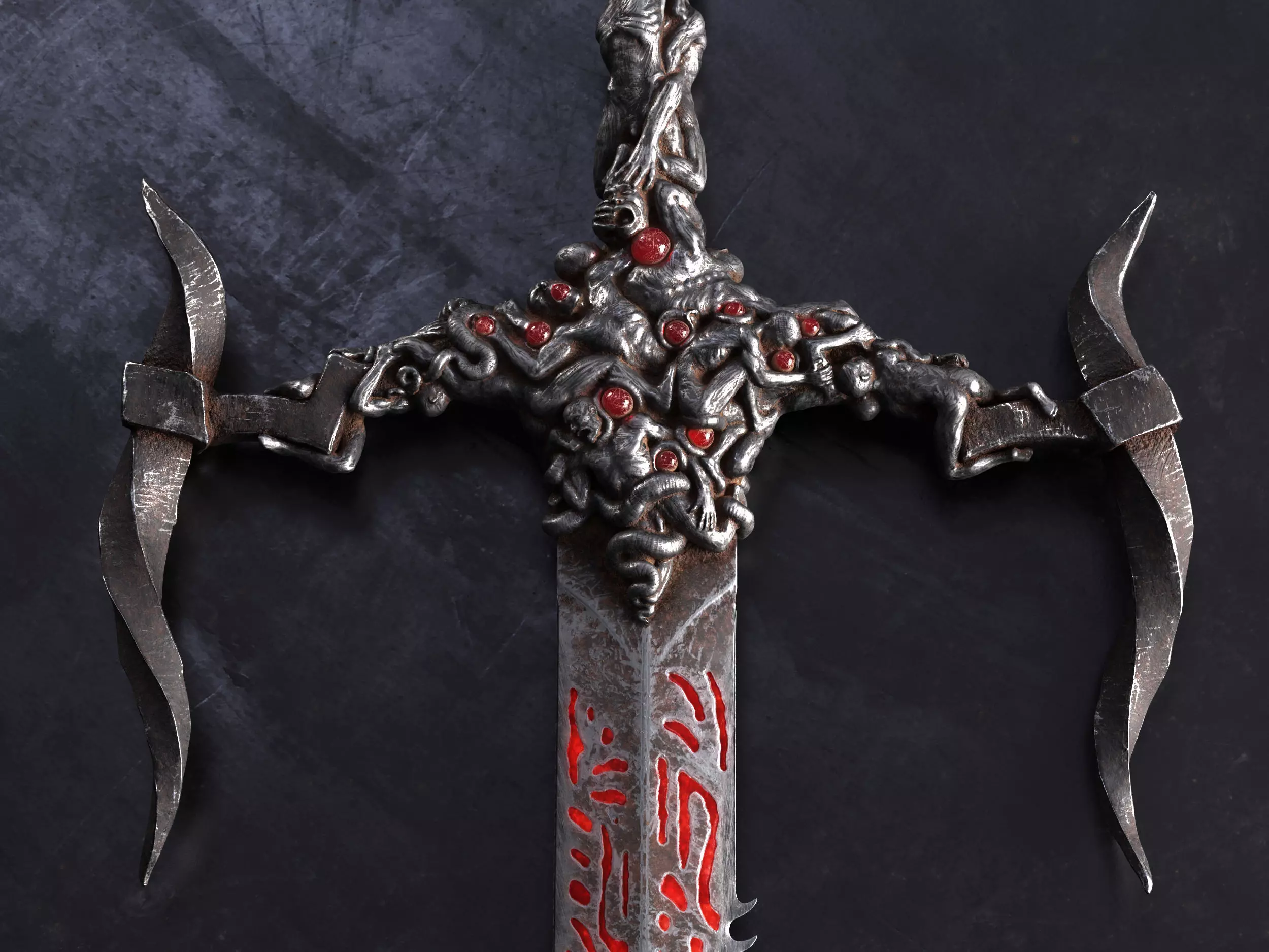 Stormbringer  Chaos Sword Low-poly 3D model_0