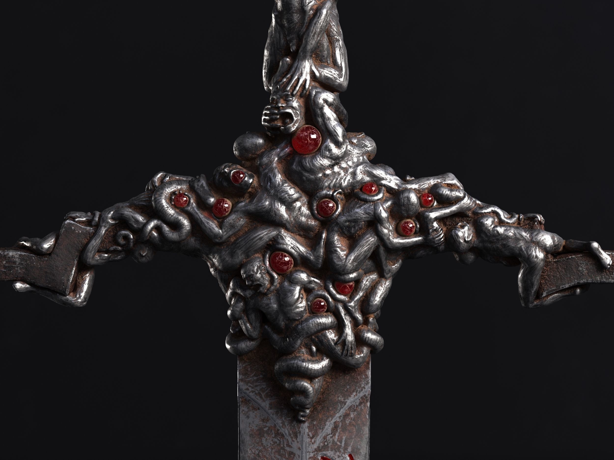 Stormbringer  Chaos Sword Low-poly 3D model_13