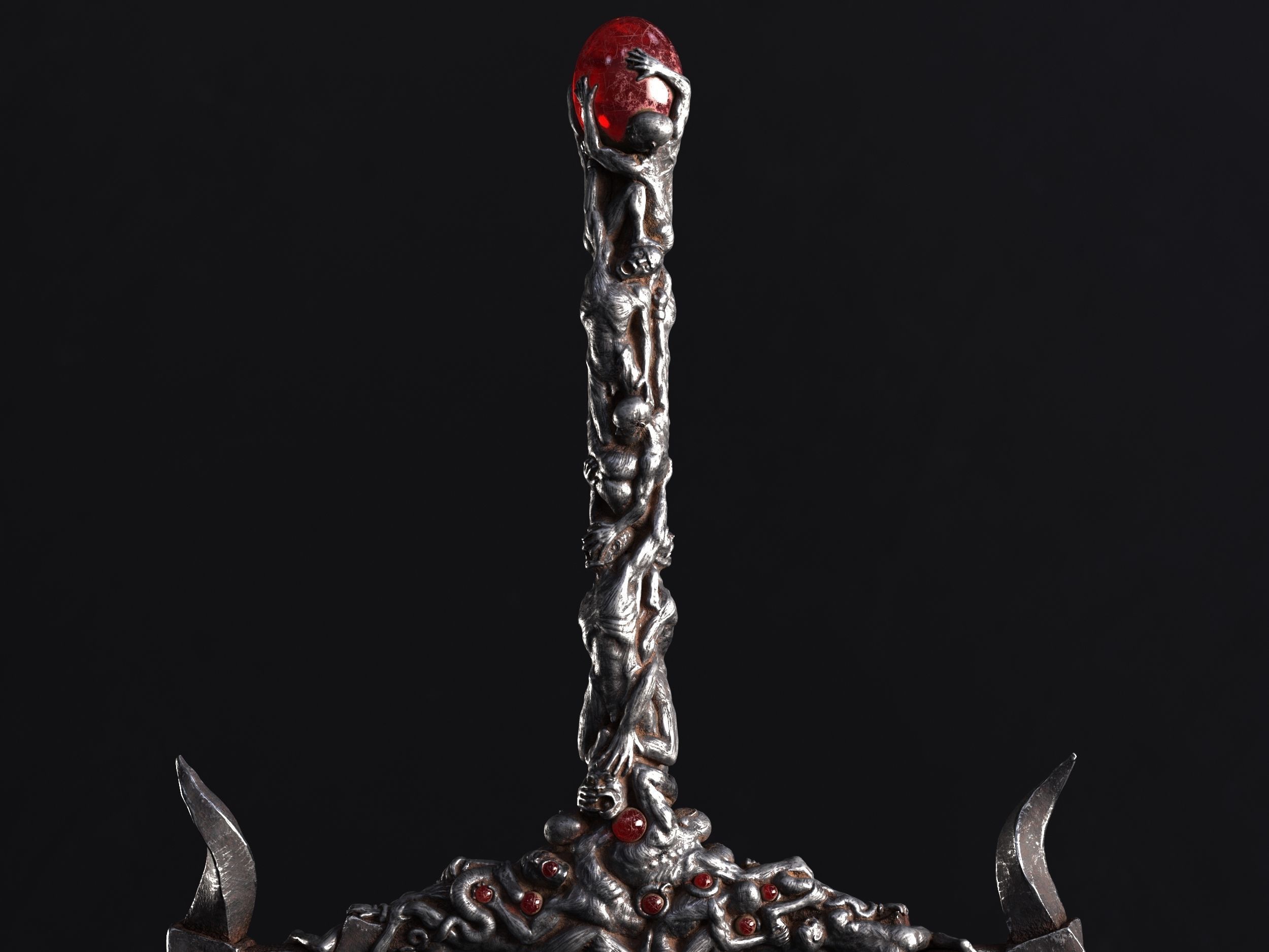 Stormbringer  Chaos Sword Low-poly 3D model_12