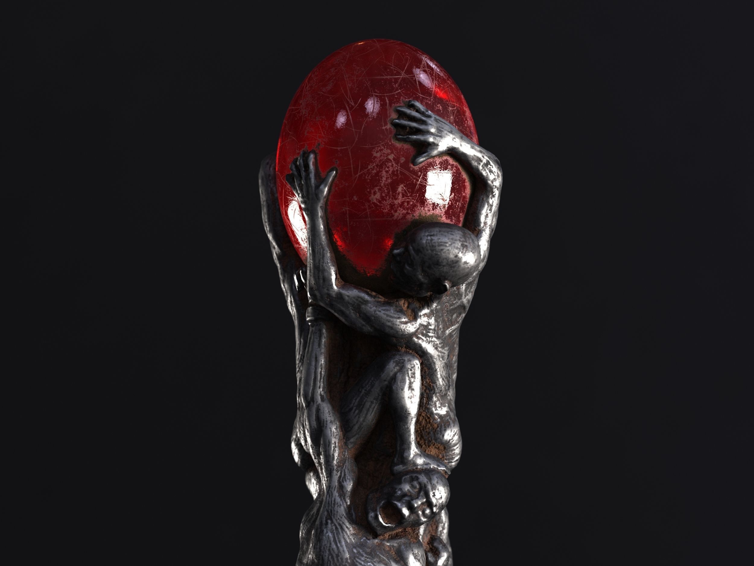 Stormbringer  Chaos Sword Low-poly 3D model_14