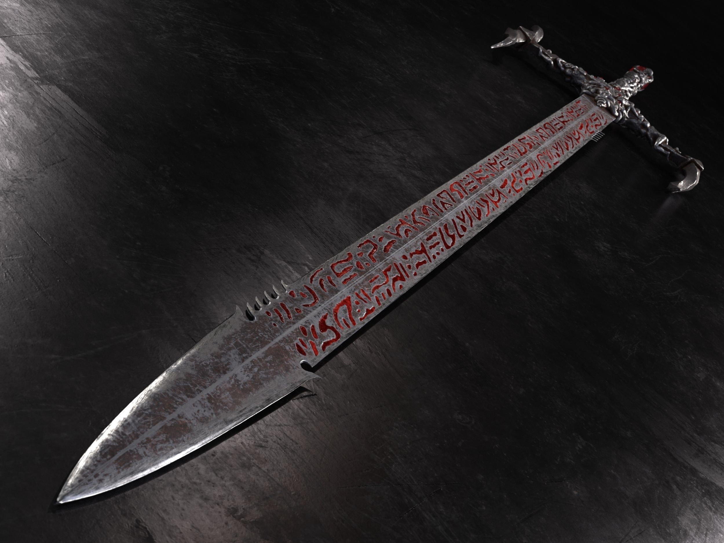Stormbringer  Chaos Sword Low-poly 3D model_16