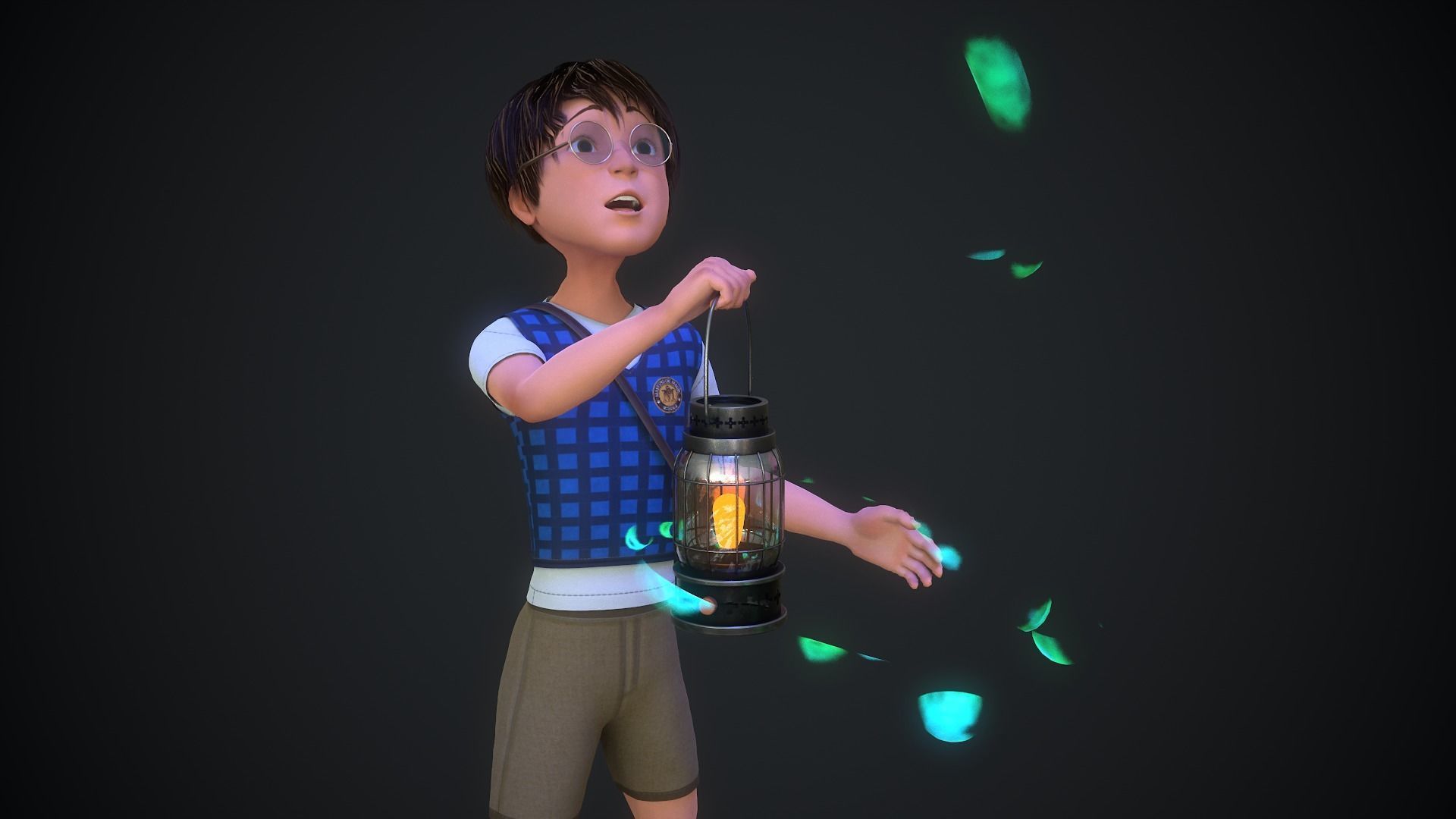 Adventure Boy in a Fantasy World Low-poly 3D model_12