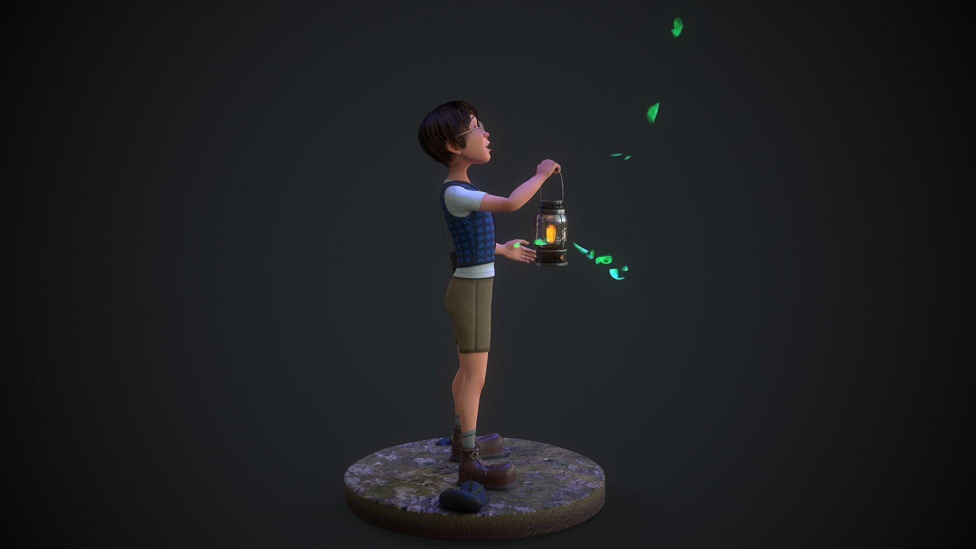 Adventure Boy in a Fantasy World Low-poly 3D model_19