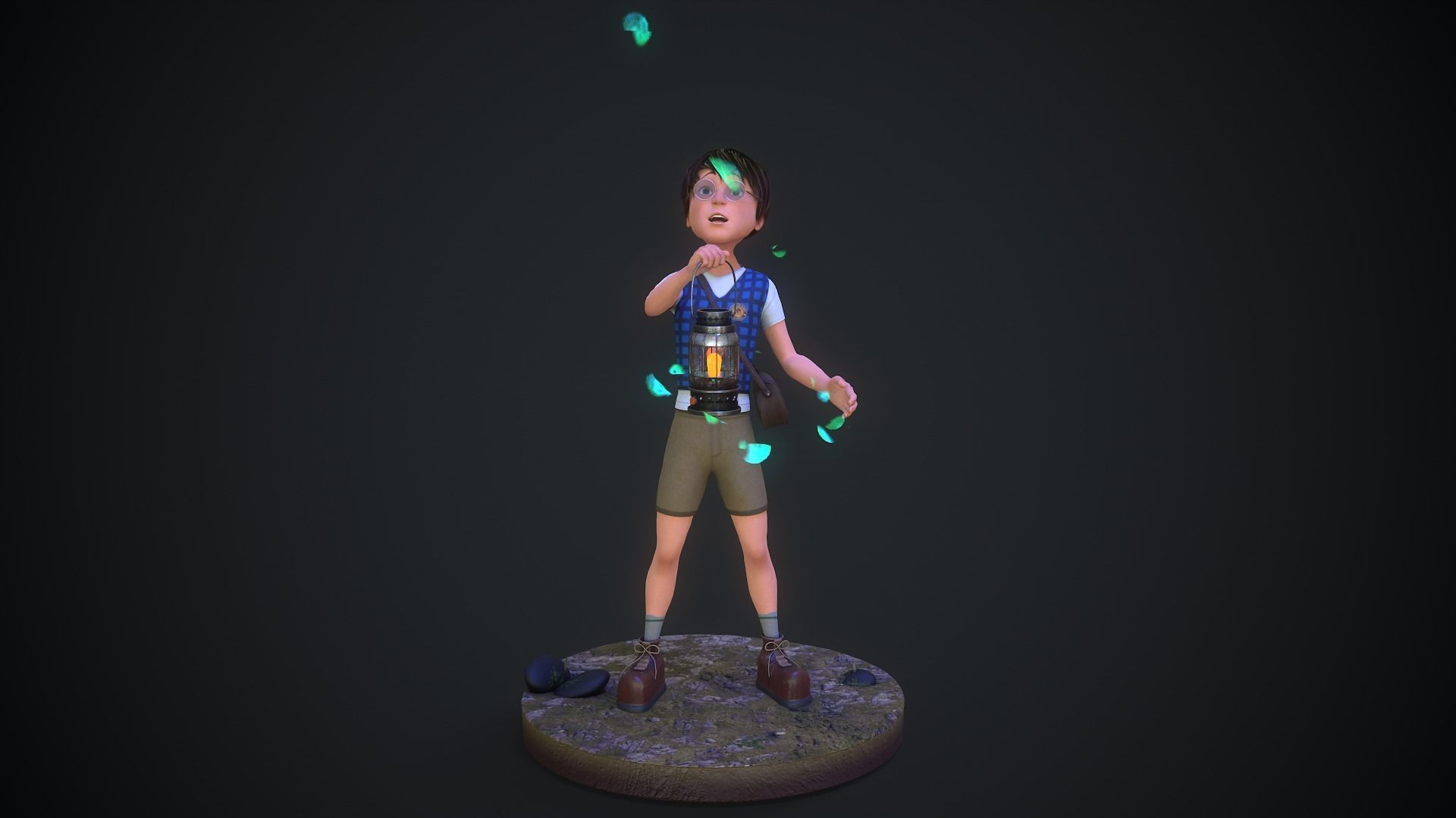 Adventure Boy in a Fantasy World Low-poly 3D model_23