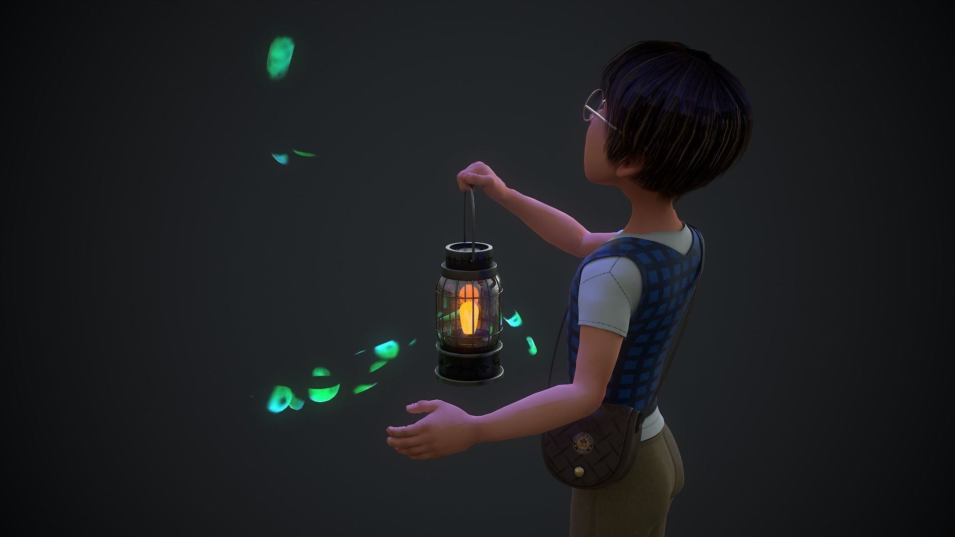 Adventure Boy in a Fantasy World Low-poly 3D model_13